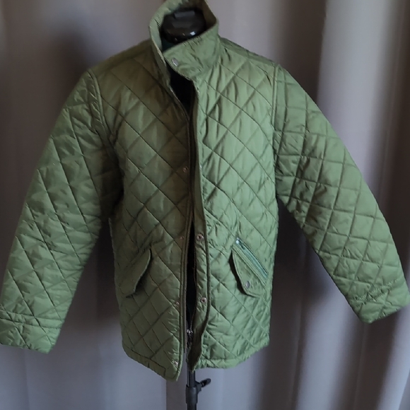 Boden Olive Green Quilted Men's Puffer Jacket - Picture 1 of 8